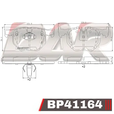 Juego de pastillas de freno- BMW -SERIES 5 VI GT 525-528i - 530 - 535 i