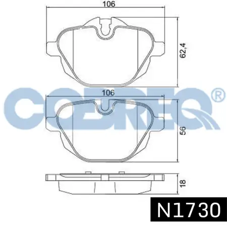 Juego de pastillas de freno- BMW -X3 35i 2.0 - 3.0 V6
