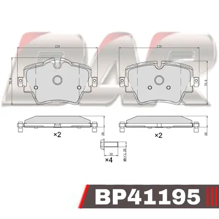 Juego de pastillas de freno- BMW -X3 35i 2.0 - 3.0 V6