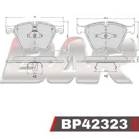 Juego de pastillas de freno- BMW X5 / X6 2014 >