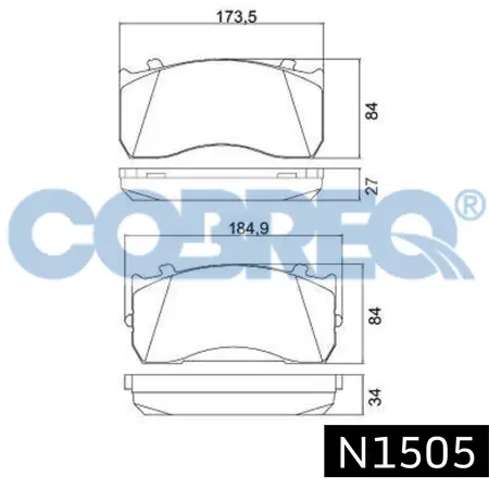 Juego de pastillas de freno- Brake KNORR Mercedes Delantera/