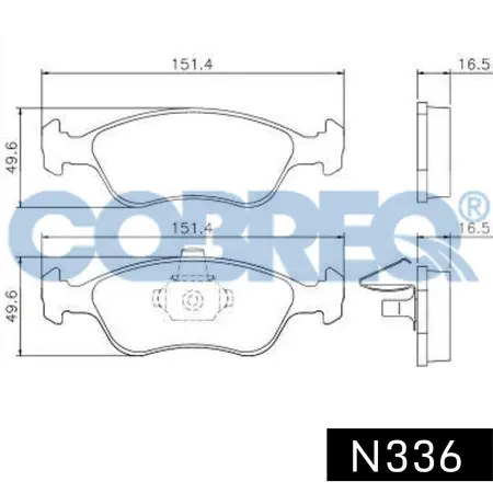 Juego de pastillas de freno- CHEVROLET ASTRA/OPEL ASTRA RODADO 13 98/99