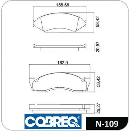 Juego de pastillas de freno- CHEVROLET -C20