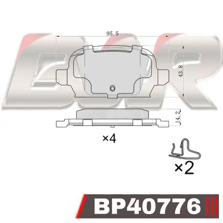 Juego de pastillas de freno- CHEVROLET Corsa C 1.8 00/