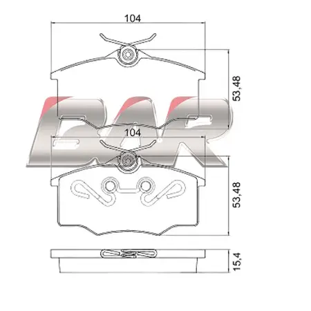 Juego de pastillas de freno- CHEVROLET CORSA- KADETT/ VOLKS.GOL 96/98