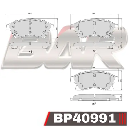 Juego de pastillas de freno- CHEVROLET CRUZE 2009>