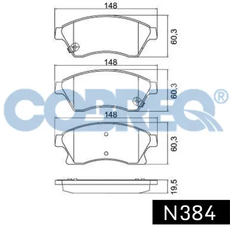 Juego de pastillas de freno- CHEVROLET CRUZE 2009>