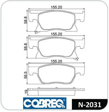 Juego de pastillas de freno- CHEVROLET CRUZE 2016 >
