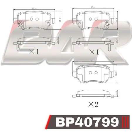 Juego de pastillas de freno- CHEVROLET Meriv-Zafir-Astra-Corsa