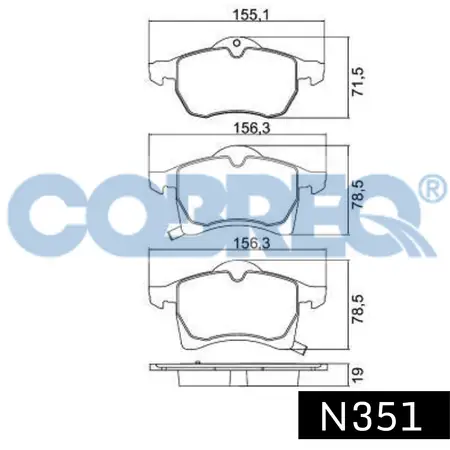 Juego de pastillas de freno- CHEVROLET/OPEL ASTRA - ZAFIRA 98/