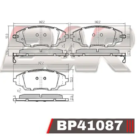 Juego de pastillas de freno- CHEVROLET SONIC 2011>