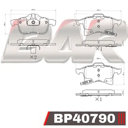 Juego de pastillas de freno- CHRYSLER DODGE -CARAVAN