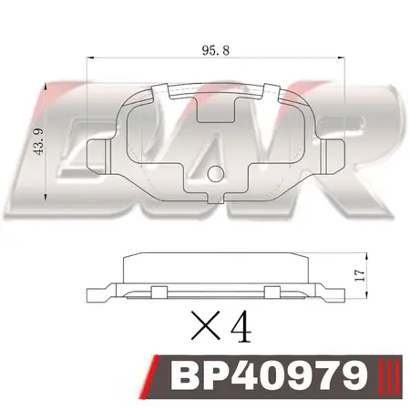 Juego de pastillas de freno- CHRYSLER DODGE -CARAVAN III 3.8 V6 09/…