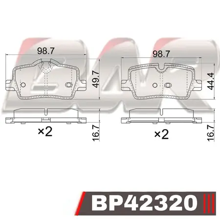 Juego de pastillas de freno- CHRYSLER DODGE -CARAVAN III 3.8 V6 09/…