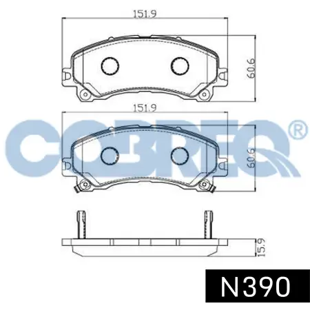 Juego de pastillas de freno- CHRYSLER DODGE -CARAVAN III 3.8 V6 09/…