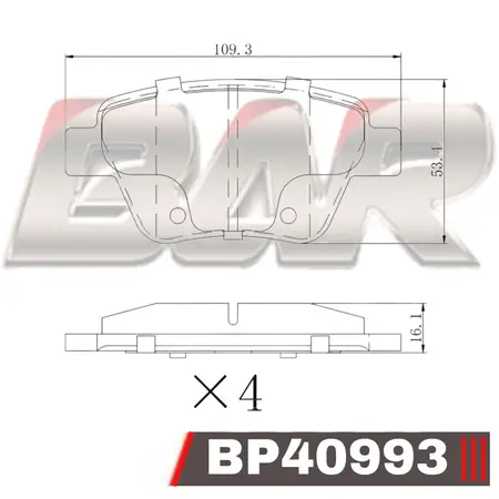 Juego de pastillas de freno- CHRYSLER DODGE -CARAVAN III 3.8 V6 09/…