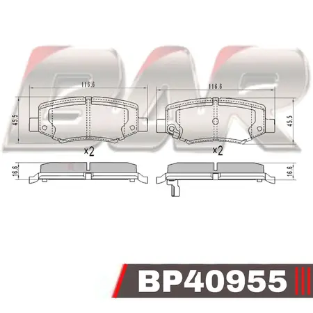 Juego de pastillas de freno- CHRYSLER DODGE -CARAVAN III 3.8 V6 09/…