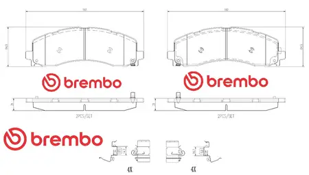 Juego de pastillas de freno- CHRYSLER DODGE Ram 2500 - 3500 - 4000