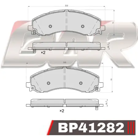 Juego de pastillas de freno- CHRYSLER DODGERAM 2500 - 3500 - 4000 2019/…