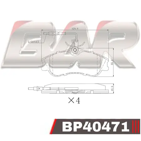 Juego de pastillas de freno- CITROEN BERLINGO-XSARA 1.8/ PEUGEOT PARTNER 97/99