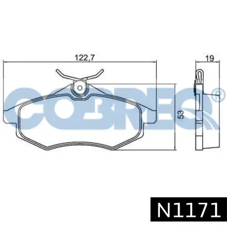 Juego de pastillas de freno- CITROEN C3 1.1 - 1.4 02/