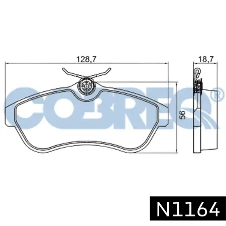 Juego de pastillas de freno- CITROEN C3-C3 Pluriel - C2 02/
