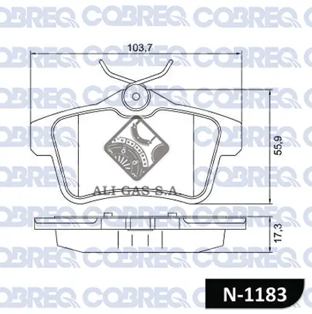 Juego de pastillas de freno- CITROEN C4 1,6 16V HDI- PEUGEOT 3008 1,6 THP/RCZ 1,6 16V/2,0 HDI 16V