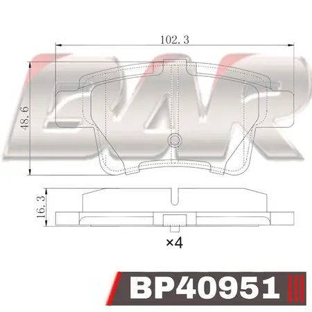 Juego de pastillas de freno- CITROEN C4 GRAND PICASSO
