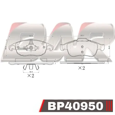 Juego de pastillas de freno- CITROEN C4 GRAND PICASSO