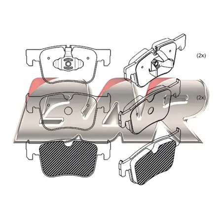 Juego de pastillas de freno- Citroen C4 II Grand Picasso II 13/ Peugeot 308 II 13/ (Disco 304mm diámetro)