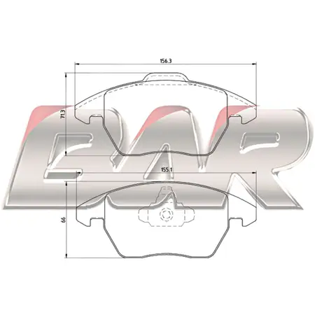 Juego de pastillas de freno- CITROEN C4 / PEUGEOT 307 03/ 3008