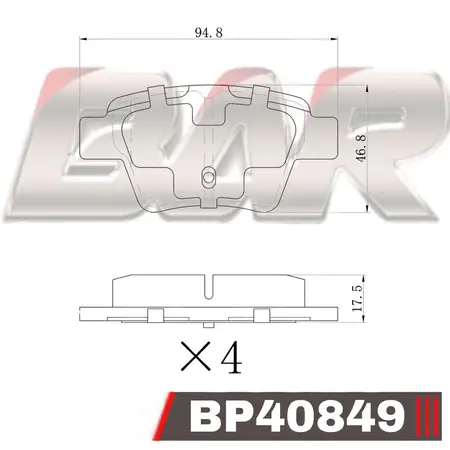 Juego de pastillas de freno- CITROEN C4-Picasso /PEUGEOT 307 04/