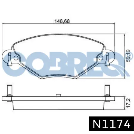 Juego de pastillas de freno- CITROEN C5 2.0 16V-3.0 V6-Break 2001/