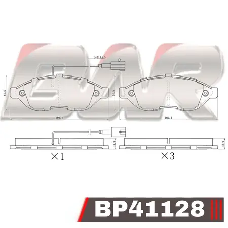 Juego de pastillas de freno- CITROEN/FIAT/PEUGEOT JUMPER/DUCATO/BOXER