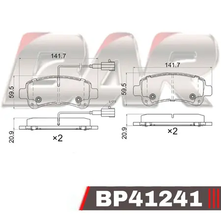Juego de pastillas de freno- CITROEN JUMPER - FIAT DUCATO - PEUGEOT BOXER 2017->