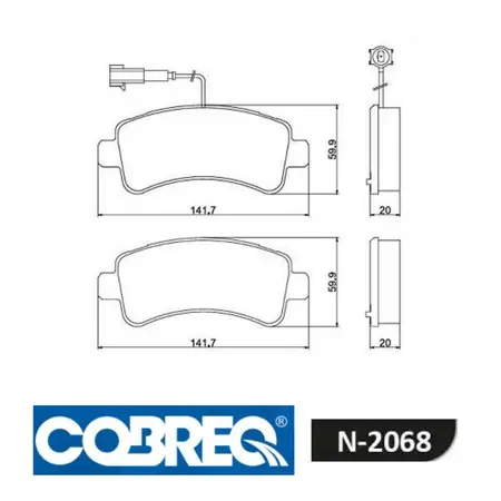 Juego de pastillas de freno- CITROEN JUMPER - FIAT DUCATO - PEUGEOT BOXER 2017->
