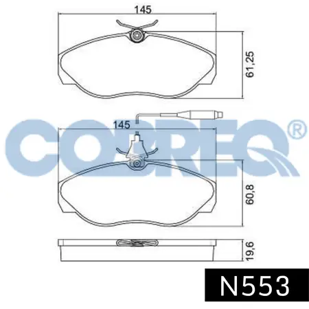 Juego de pastillas de freno- CITROEN JUMPER/ FIAT DUCATO/ PEUGEOT BOXER 94/97