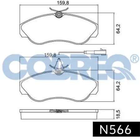 Juego de pastillas de freno- CITROEN JUMPER/ FIAT DUCATO/ PEUGEOT BOXER 95/98