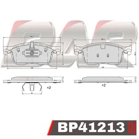 Juego de pastillas de freno- CITROEN JUMPY 1.6 HDI / PEUGEOT EXPERT 1.6 HDI 04/2016 ->