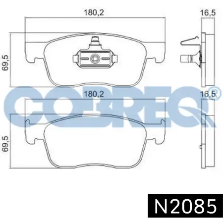 Juego de pastillas de freno- CITROEN JUMPY 1.6 HDI / PEUGEOT EXPERT 1.6 HDI 04/2016 ->