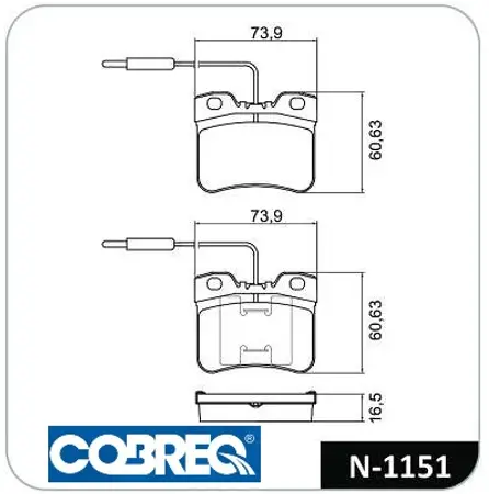 Juego de pastillas de freno- CITROEN XANTIA - AX / PEUGEOT 106 90/97