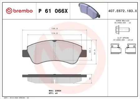 Juego de pastillas de freno- CITROEN Xsara-Berlingo/PEUG 206-307