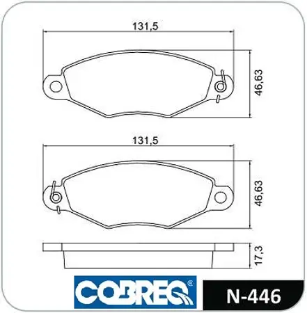 Juego de pastillas de freno- CITROEN XSARA/ PEUGEOT 206/ RENAULT KANGOO 97/99