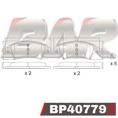 Juego de pastillas de freno- CITROEN Xsara-XPicasso /PEUGEOT 206-306-307 02/