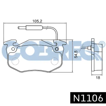 Juego de pastillas de freno- CITROENBX 82/96