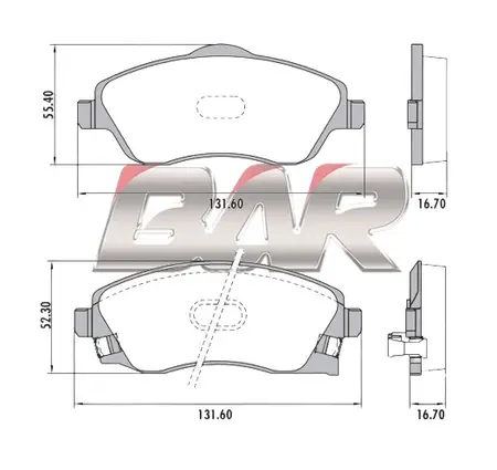 Juego de pastillas de freno- CORSA C DELANTERA 2000/