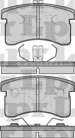 Juego de pastillas de freno- DAIHATSU MIRA-CUORE 91/