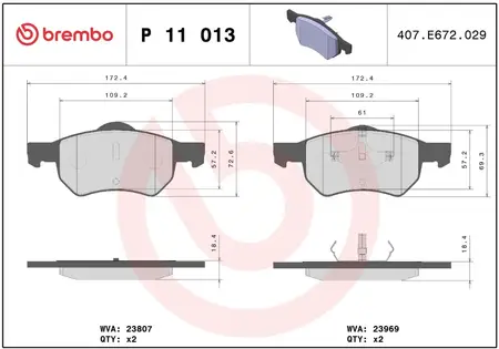 Juego de pastillas de freno- DODGE Caravan-Voyager III 00/
