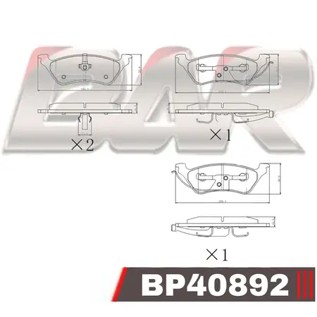 Juego de pastillas de freno- DODGE Caravan-Voyager/ JEEP Cherokee 02/