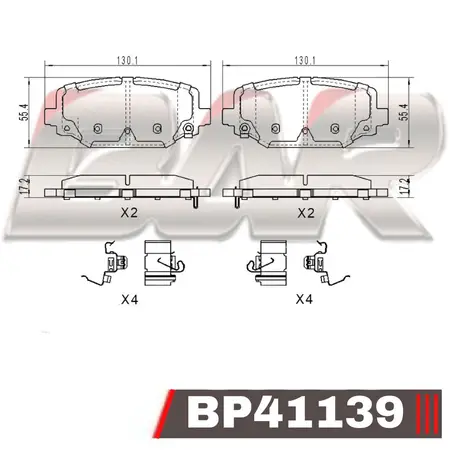 Juego de pastillas de freno- DODGE Grand Caravan Voyager Journey FIAT Freemont 08